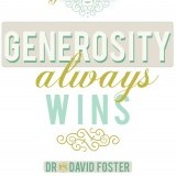 "Generosity always wins." David Foster

I love this quote. We think too often that being generous goes unnoticed or just simply doesn’t have room in our busy day. Wrong. Generosity is one of those sacred things. I believe it’s the little moments that could save lives. That’s how important generosity is in our everyday life. 
 I wanted the design to be simple. I wanted it to simply state what it meant. I believe generosity is a beautiful thing and I wanted the design to reflect that. Let your brain determine what is generous.
